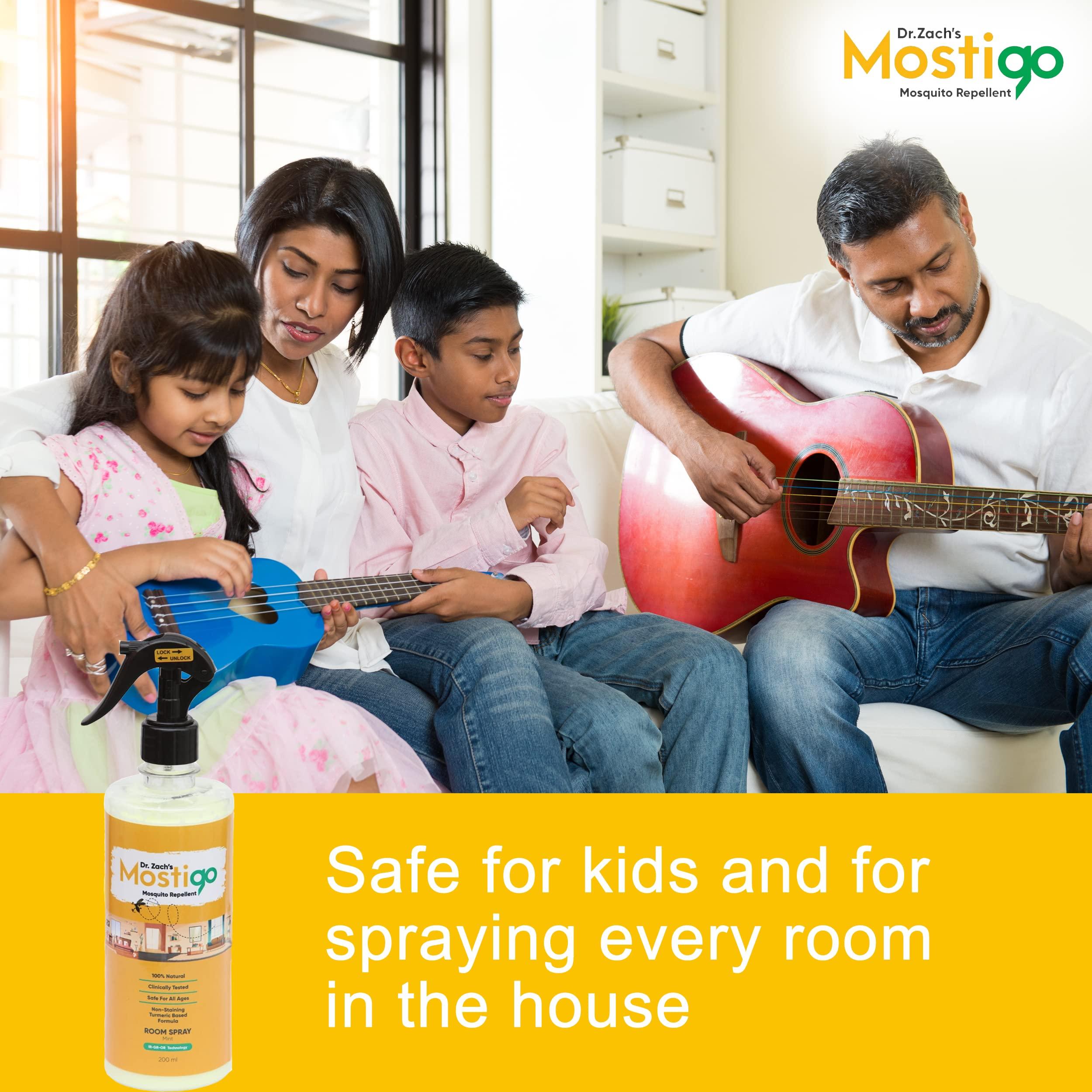Dr Zachs Mostigo Mosquito Repellent Room Spray, 100% Natural Safe for Adults, Children & Pets
