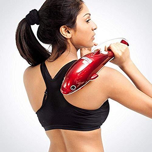 manav acupressure products MANAV Corded Electric Dolphin Handheld Body Massager for Pain Relief with Powerful Vibration For Unisex, Red
