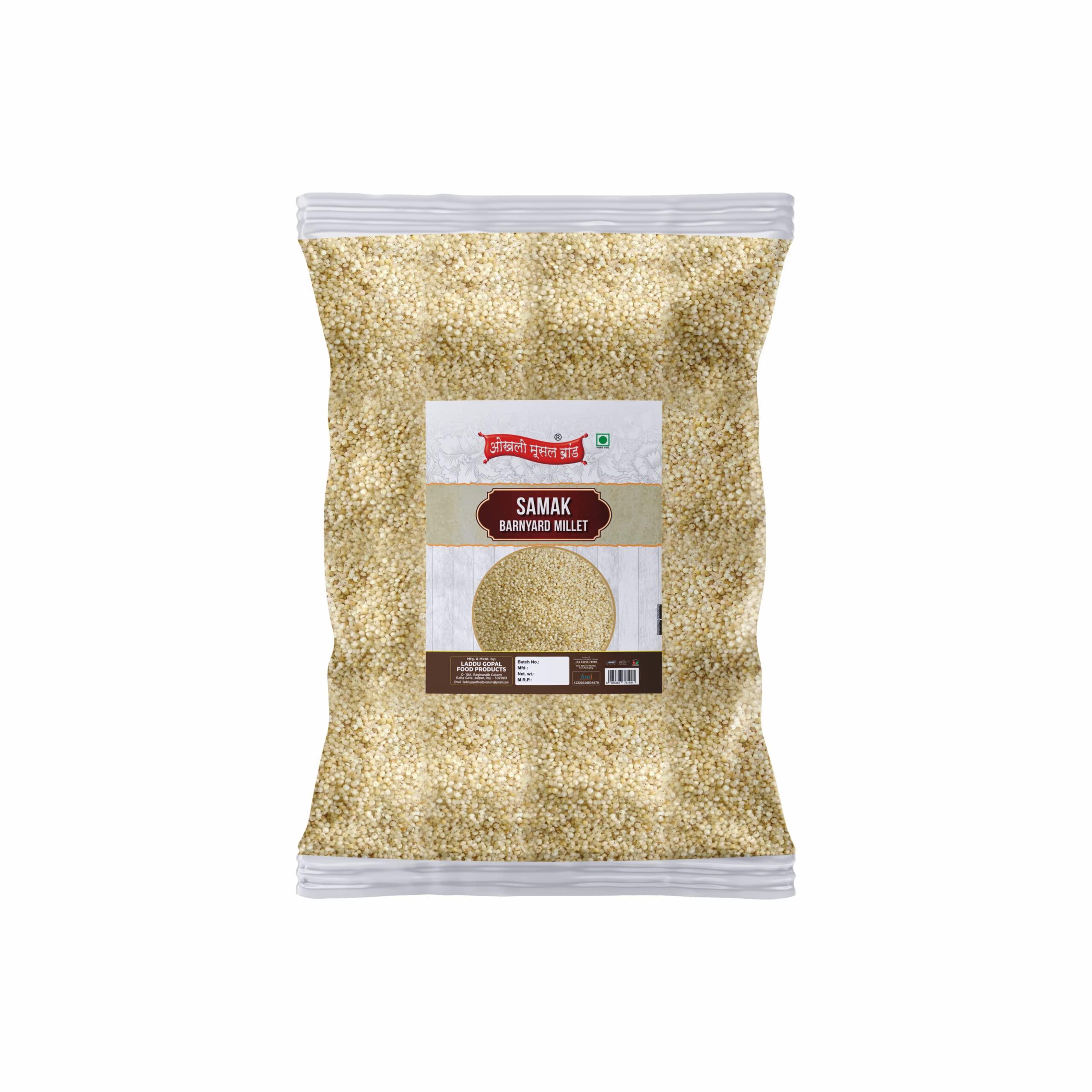 OKHLI MUSAL BRAND Kudiraivali Rice/Moraiyo|Sanwa Rice Millet/Barnyard Millet|Samai|Vari/Varai Swang Millet-3980g
