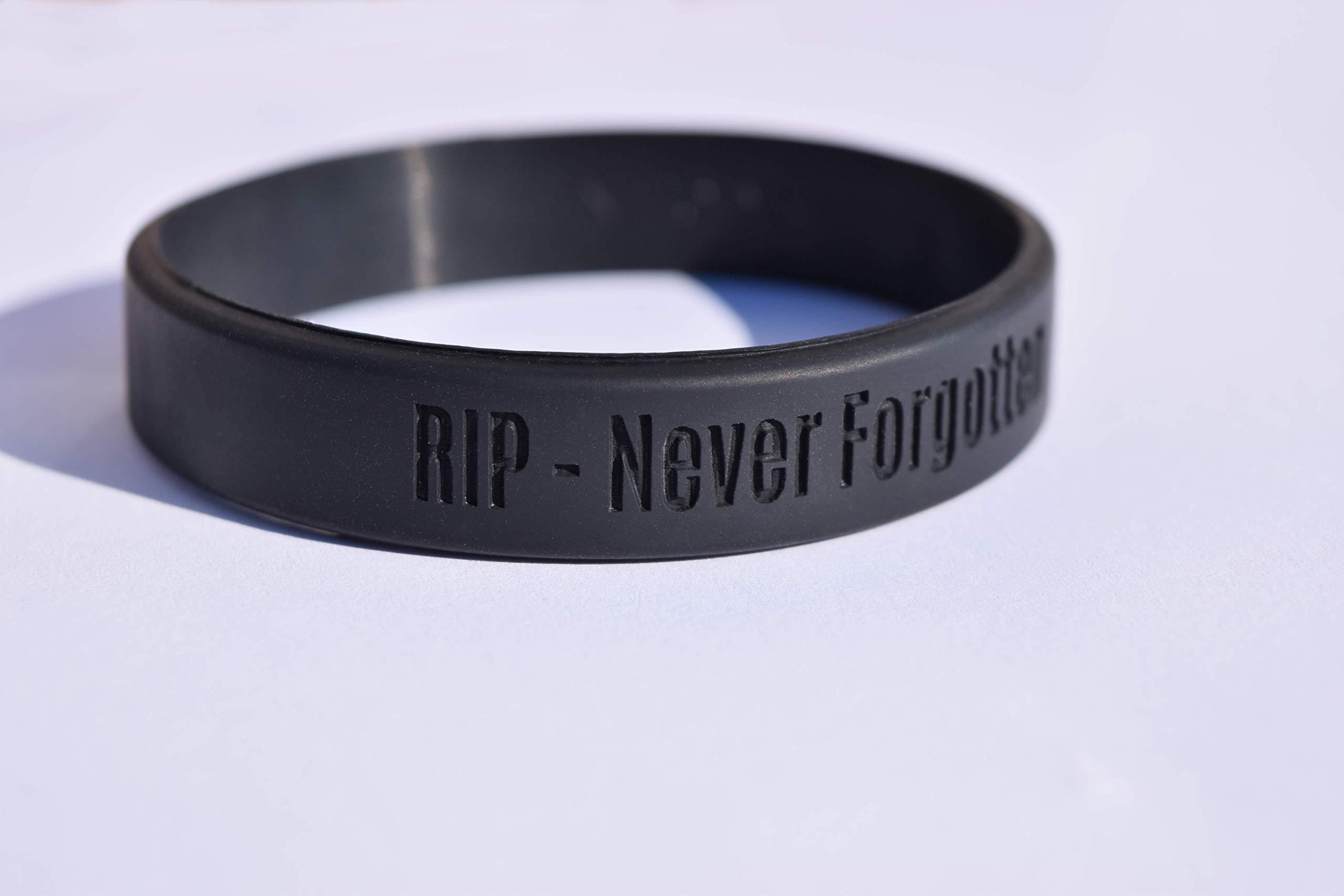 Reminderband Reminderband Classic Custom 100% Silicone Wristband - Personalized Silicone Rubber Bracelet - Customized, Events, Gifts, Support, Causes, Fundraisers, Awareness - Men, Women, Kids
