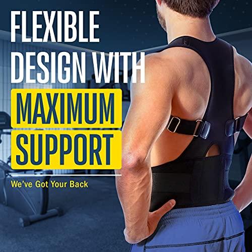 FlexGuard Support FlexGuard Posture Corrector for Women and Men - Back Brace for Posture, Adjustable Back Support Straightener Shoulder Posture Support for Pain Relief, Body Correction, Small/Medium