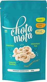 Chota Mota Chota Mota Jumbo Whole Cashew Nuts 1 kg (250g x 4) | Natural Premium Large Size Cashews | EX180 Grade Kaju | Gluten Free | Crunchy Delicious