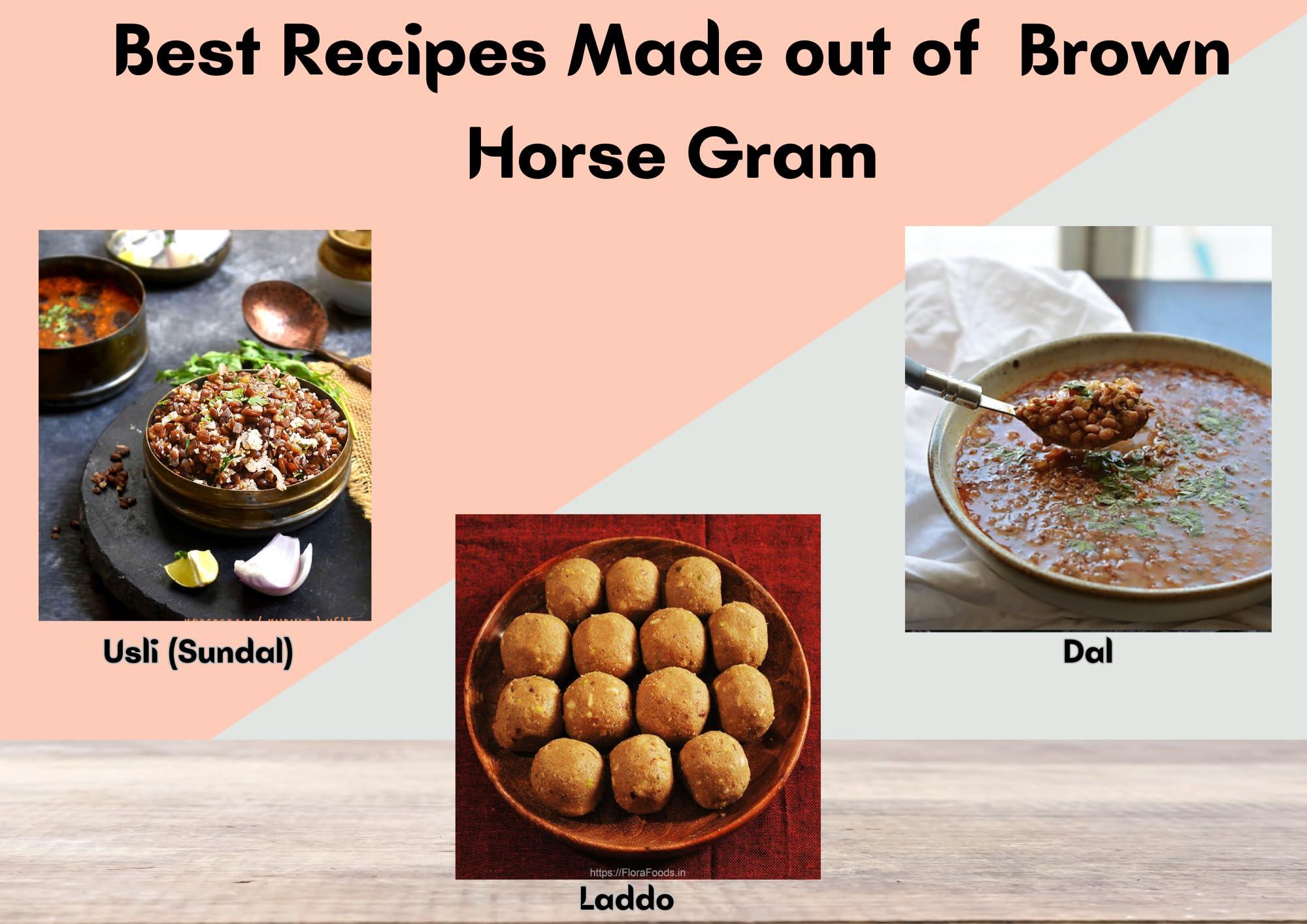 AJ ENTERPRISES SiriMart Kulthi Gram / Kollu / Horse Gram Fresh Grocery Pantry 100% Natural Premium (500g)