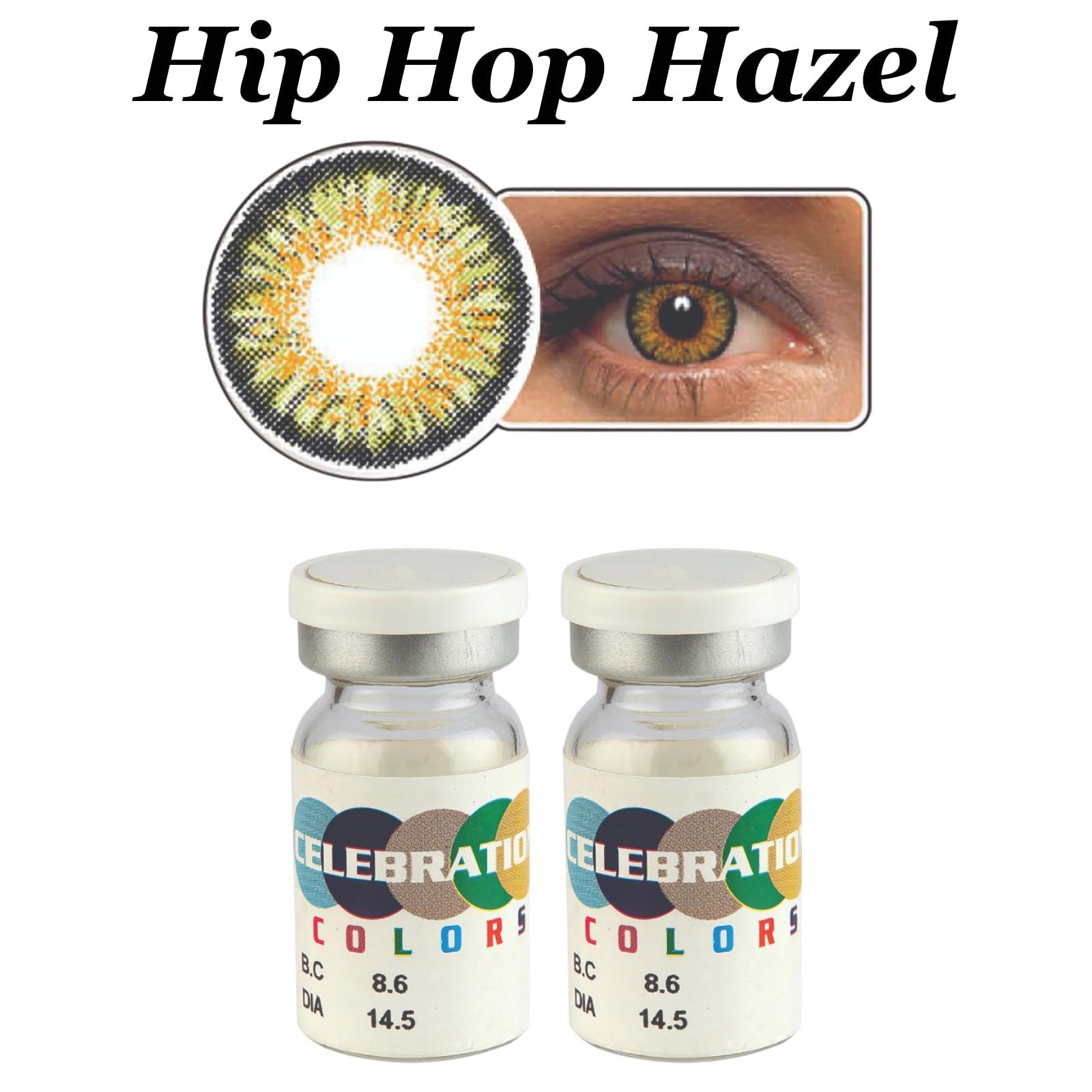 CELEBRATION COLORS CELEBRATION COLORS Yearly Color Contact Lenses 1 Pair, Color Honey Allure, Optical Power 7.5