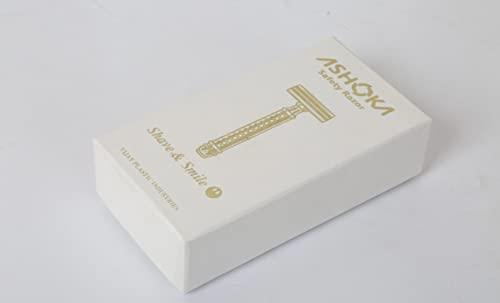 Ashoka Ashoka Double Edge Brass Safety Razor (A-230) Black