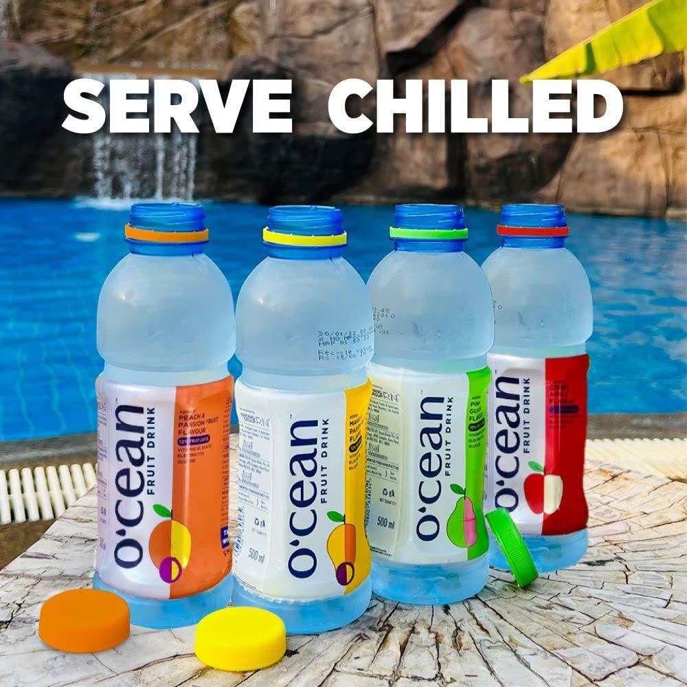 O'cean Fruit Drink Ocean Fruit Water Peach Passion flavor enriched with vitamins, electrolyte & glucose| 500ml | Pack of 6