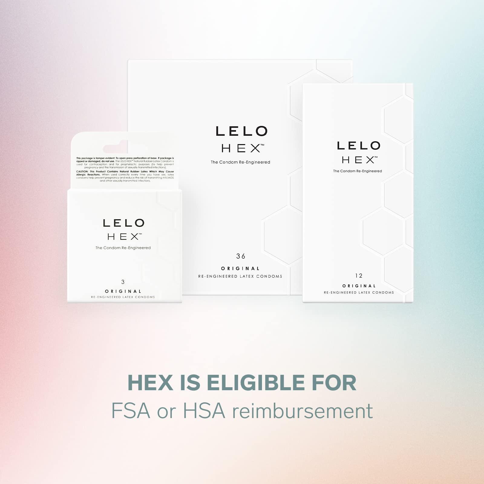 Lelo Lelo Hex The Re-Engineered Luxury Condoms With Unique Hexagonal Structure, 12 Count