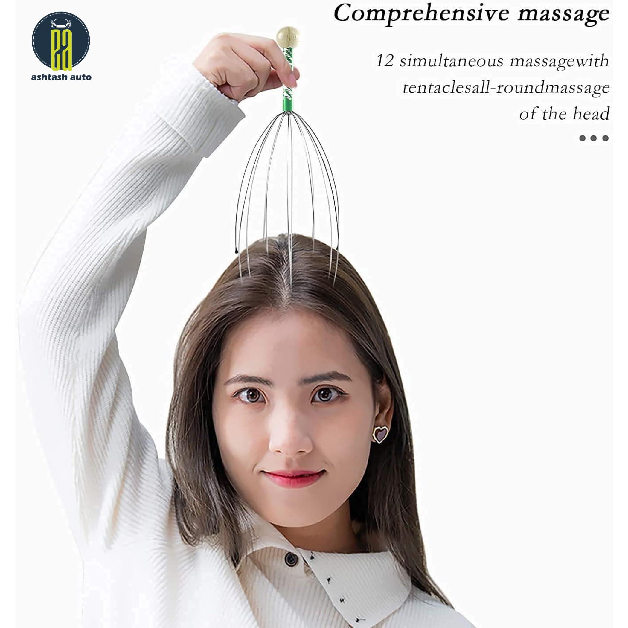 ASHTASH AUTO Ashtash Auto Head Massager Scalp Scratcher | Hand Held Scalp Massager for Pain Relief, Hair Growth & Relaxation | Octopus Scalp Pointer