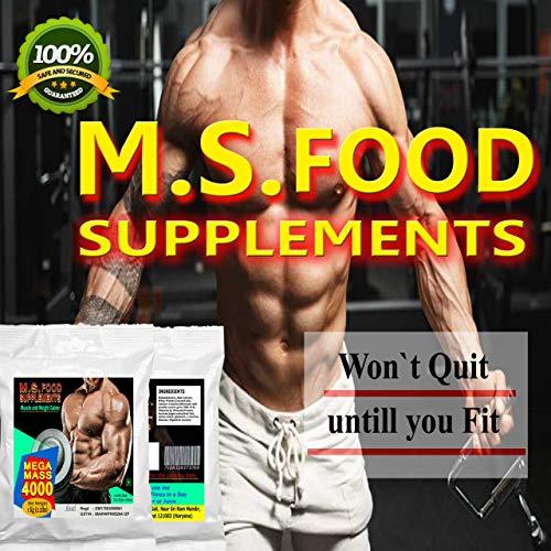 M.S. Food Supplements M.S.Food Supplements Mega Mass 4000 Powder weight gainer 1kg Mango10