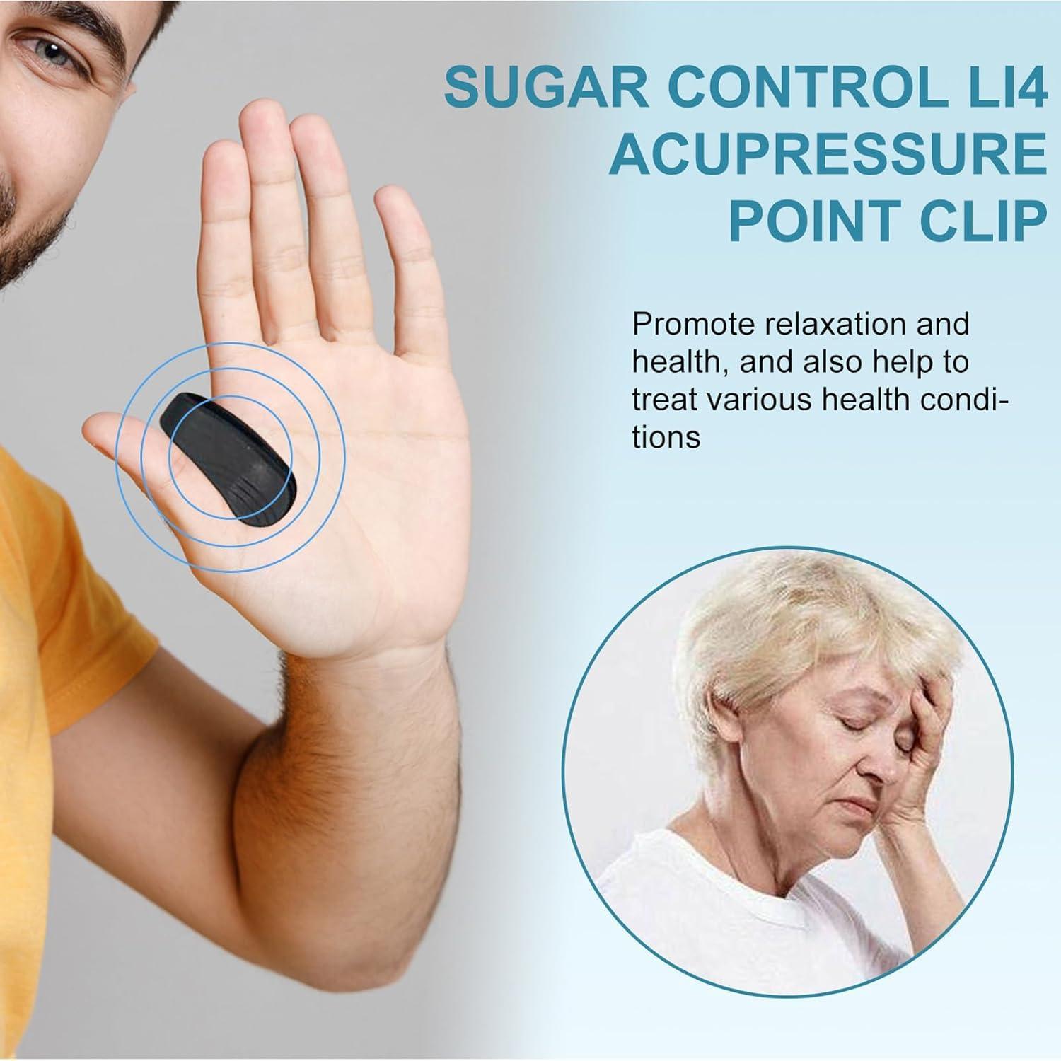 ZEVON ZEVON Acupressure Clip for Diabetics - Sugar Control Acupressure Clip for Hand | Acupressure Point Clip for Sugar Control Li4 | Diabetes Acupressure Clip | Diabetes Care Clip for Hand - PACK OF 3