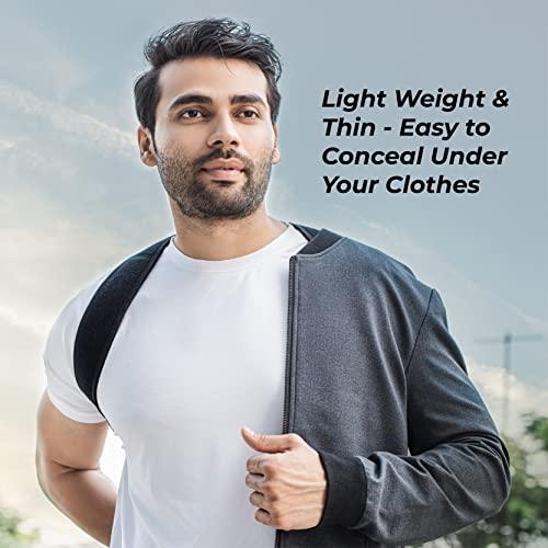 FOVERA FOVERA New Posture Corrector Back Brace for Men and Women - Fully Adjustable Straightener for Mid, Upper Spine Support- Neck, Shoulder, Clavicle and Back Pain Relief-Breathable Neoprene (1 PCS)