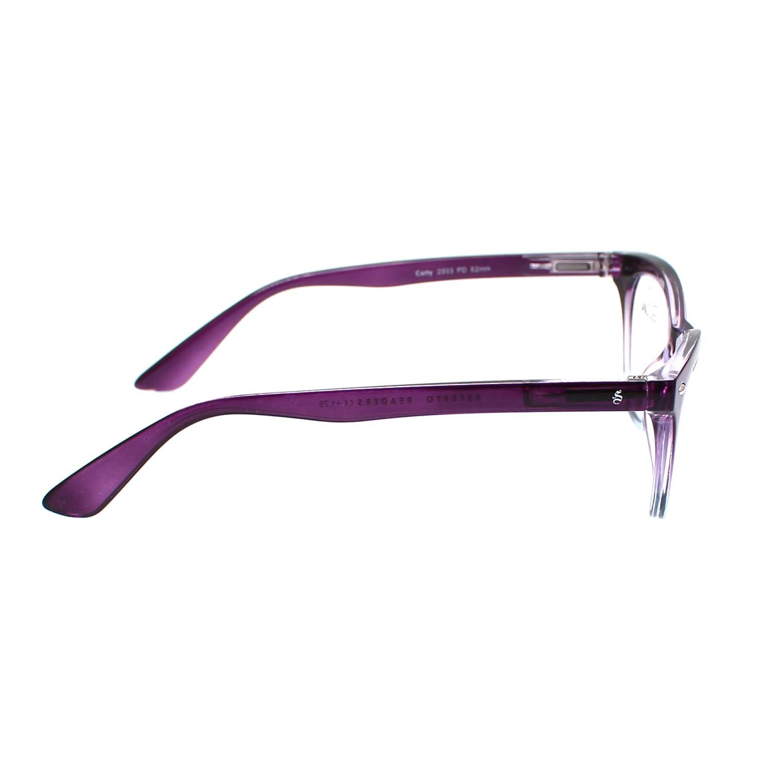 ESPERTO READERS ESPERTO READERS CATTY Full Rim Cat Eye Shape Reading Glasses - Purple (Power +1.00 to +3.00) (+2.50)