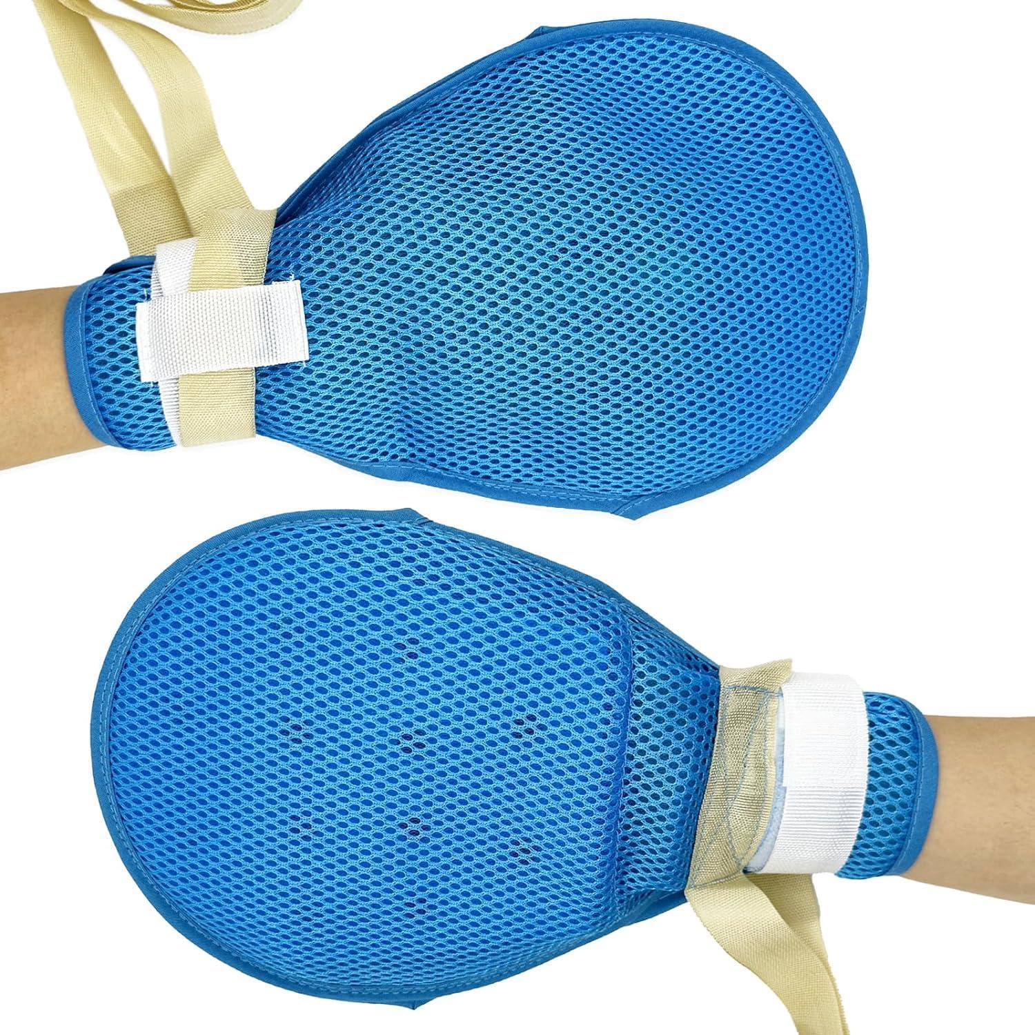 tradehub Trade Hub Safety Control Mitts Dementia Gloves - Medical Hand Glove Hospital Hands Restraints Prevent Finger Harm Fixed Gloves for Medical Restraints Patient for Elderly