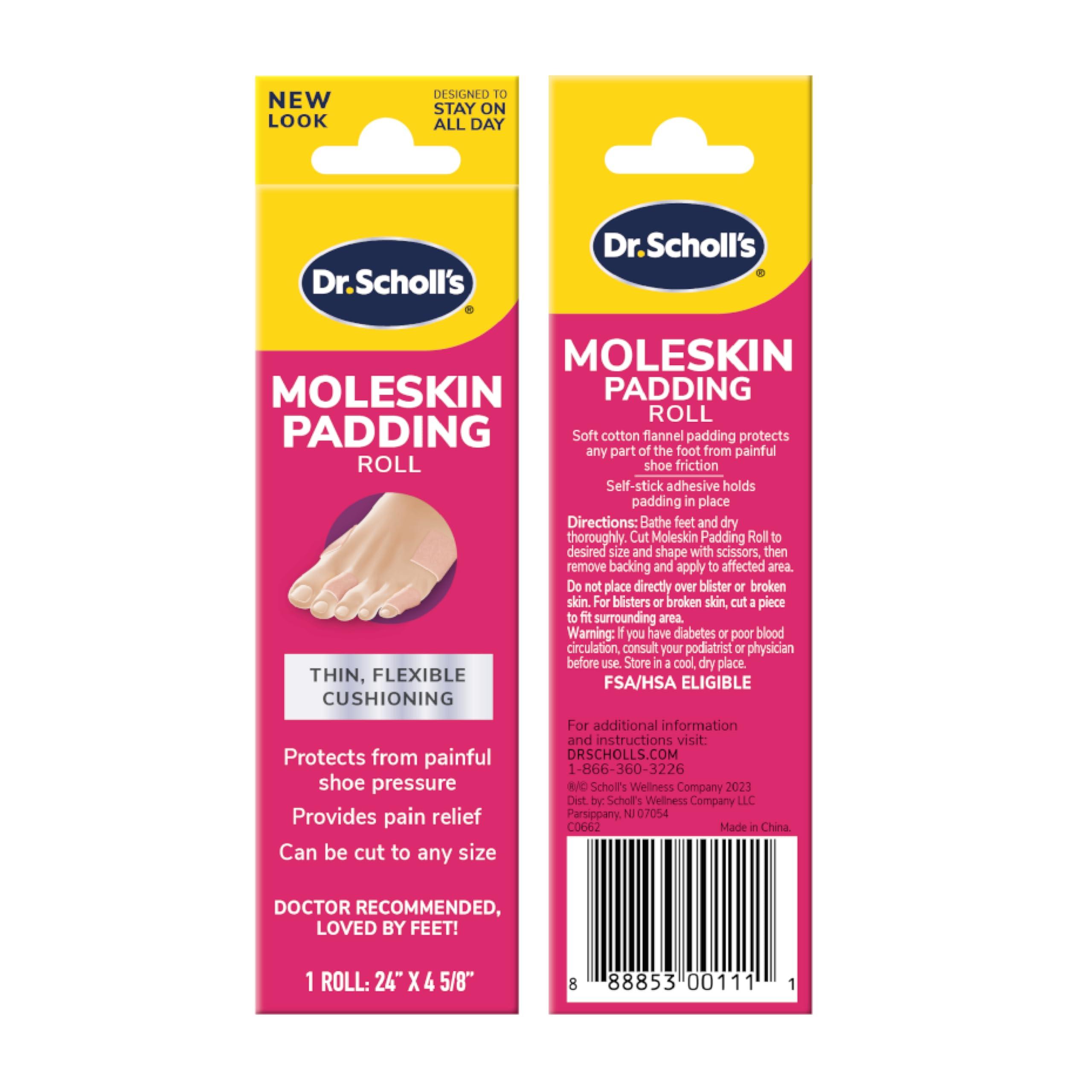Dr. Scholl\'s Dr. Scholl\'s Moleskin Plus 24\" x 4 5/8\" Padding Roll, 1 Count