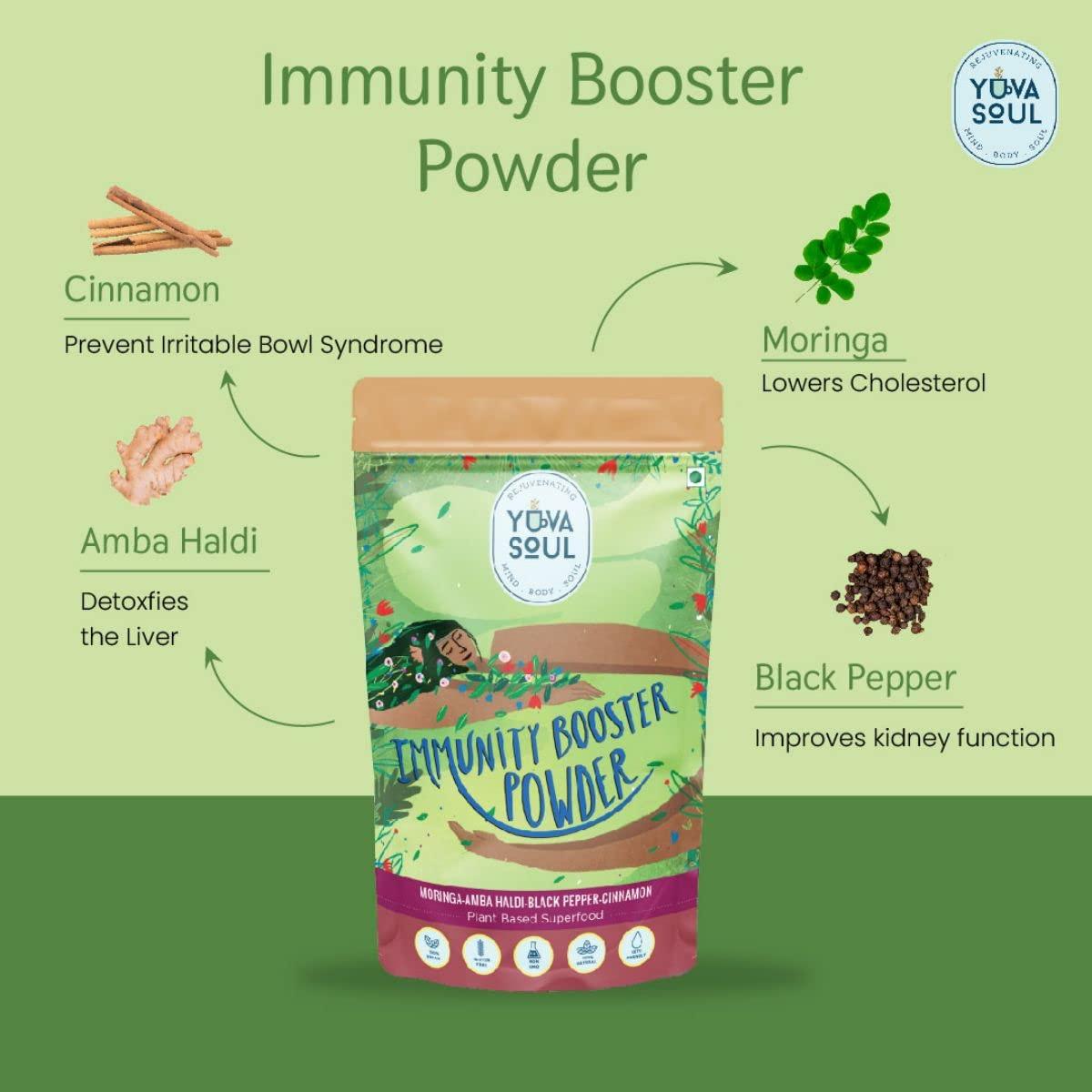YUVA SOUL YUVA SOUL Natural Immunity Booster Powder, Herbal Immunity Boosting Kadha for All Age Groups, Perfect Blend of Natural Plant Extracts - 150 Grams