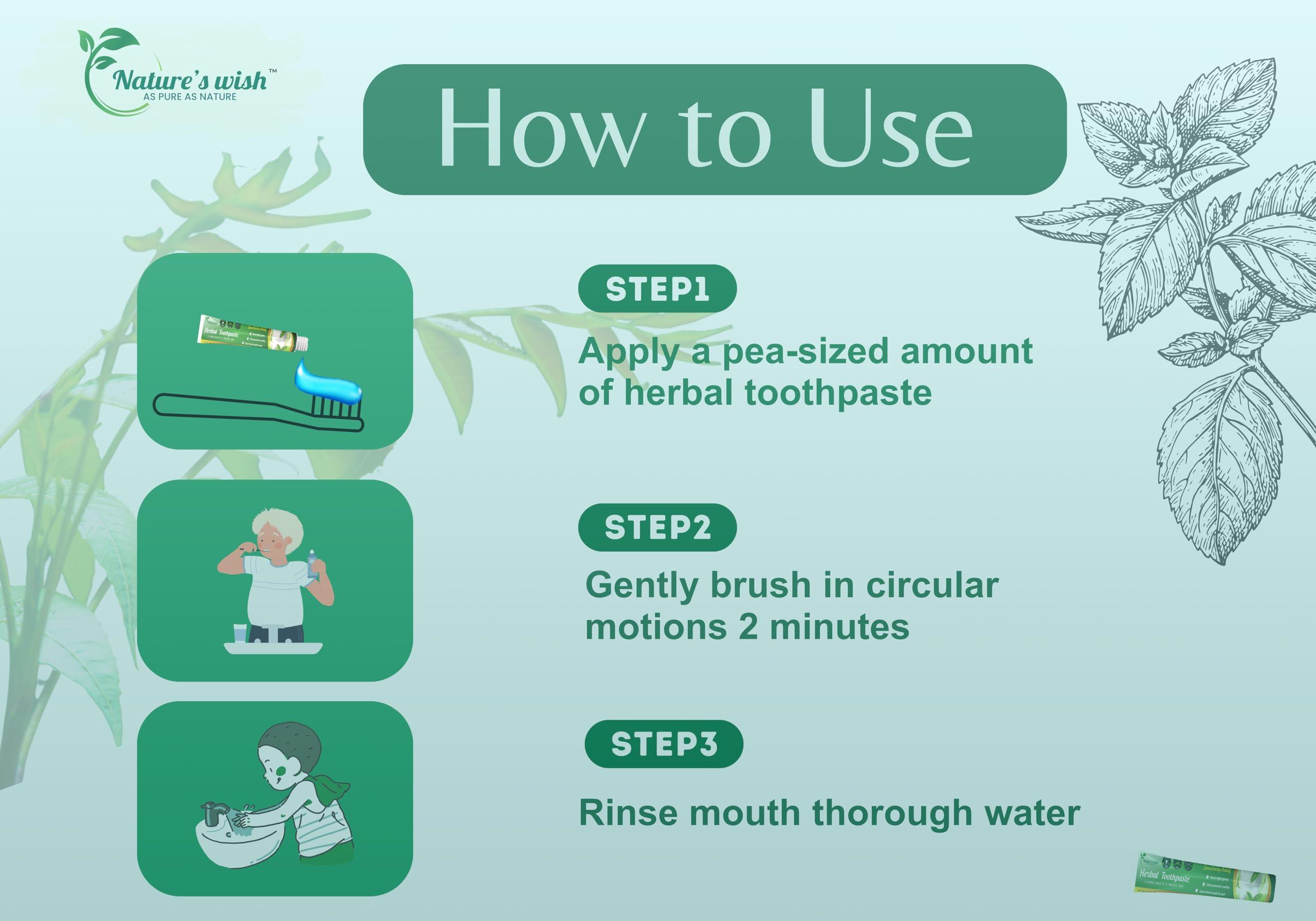 Nature\'s wish Nature\'s wish Herbal Toothpaste (Fluoride, SLS, SLES & Paraben Free)