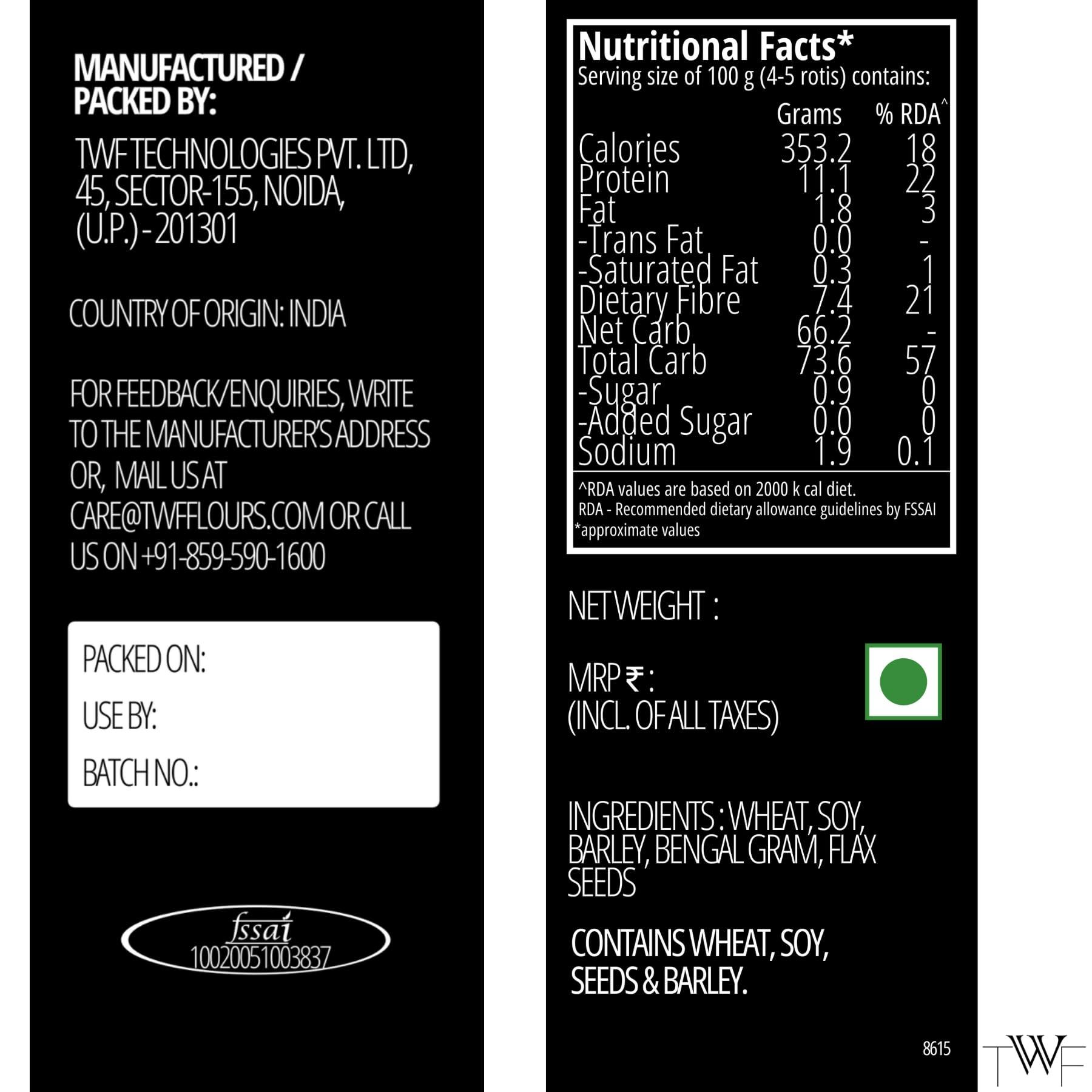 TWF TWF Flour Series C - 8615, 1kg, Unbleached Bread Flour | Tin Loaves - Leavened Breads, Sandwich Breads and Small Bakes  Naan, Buns | Maida and APF alternative