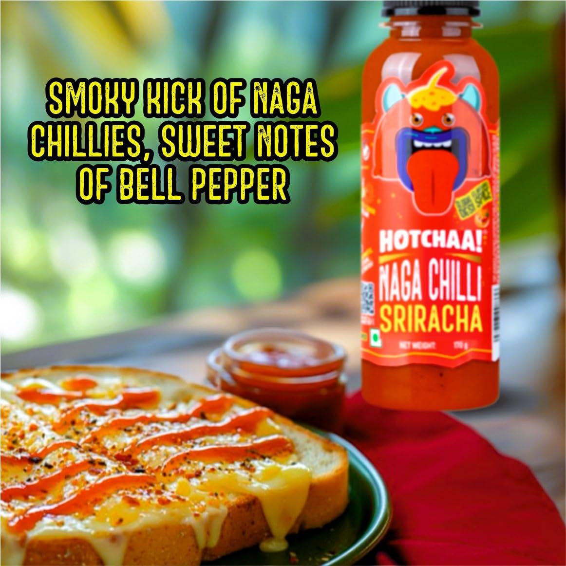 HOTCHAA HOTCHAA Sriracha Hot Sauce 150g - Tancy & Spicy flavour Small Batch Production using Premium Ingredients, NO MSG, Vegan