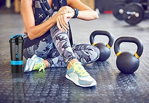 AV Brands AV Brands Spider Protein Shaker Bottle | Gym | Water Bottle with 2 Storage Compartment | BPA Free| 500ml (Blue)