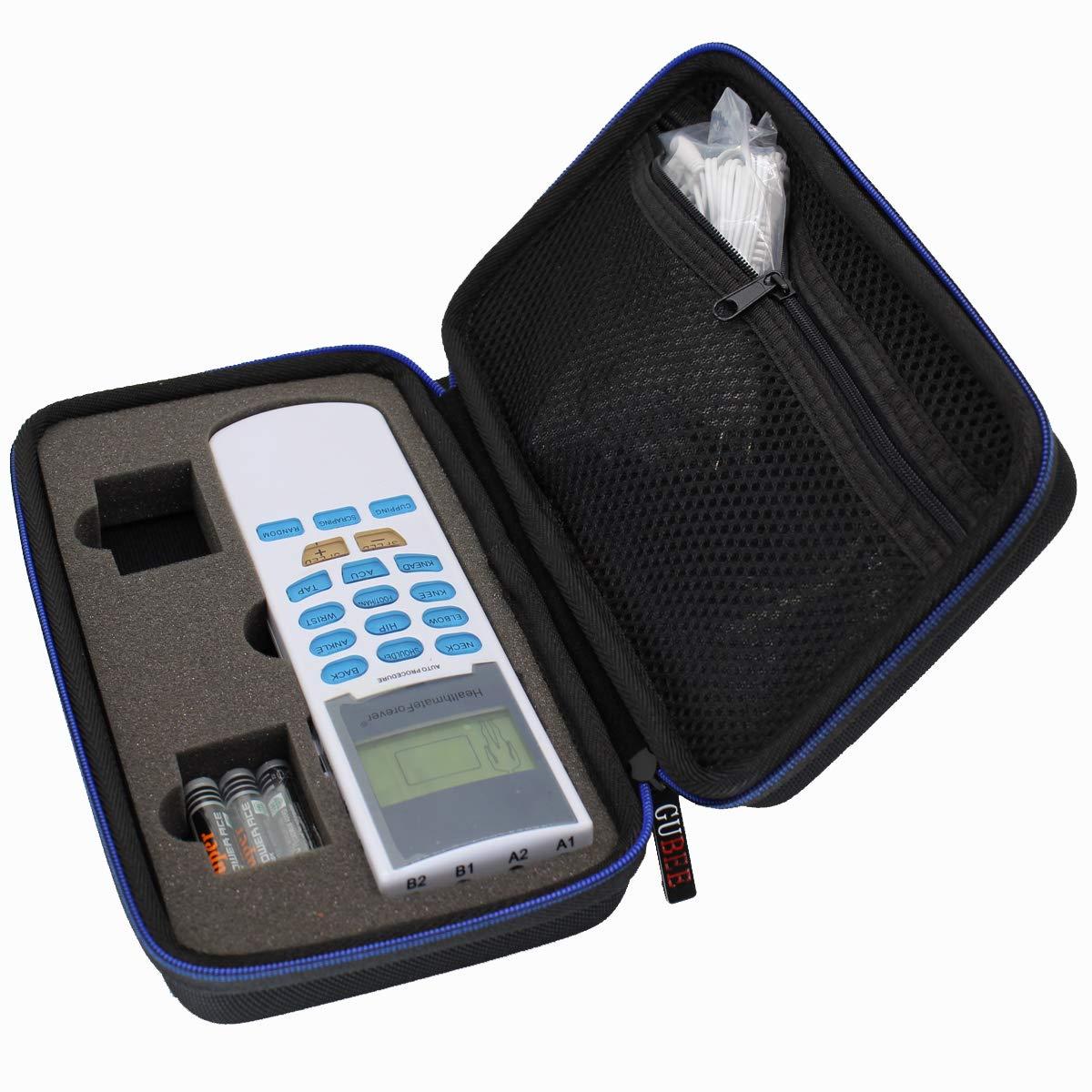 GUBEE Case for HealthmateForever YK15AB TENS unit Electronic Pulse Massager Tennis Elbow Hard Travel Case by GUBEE