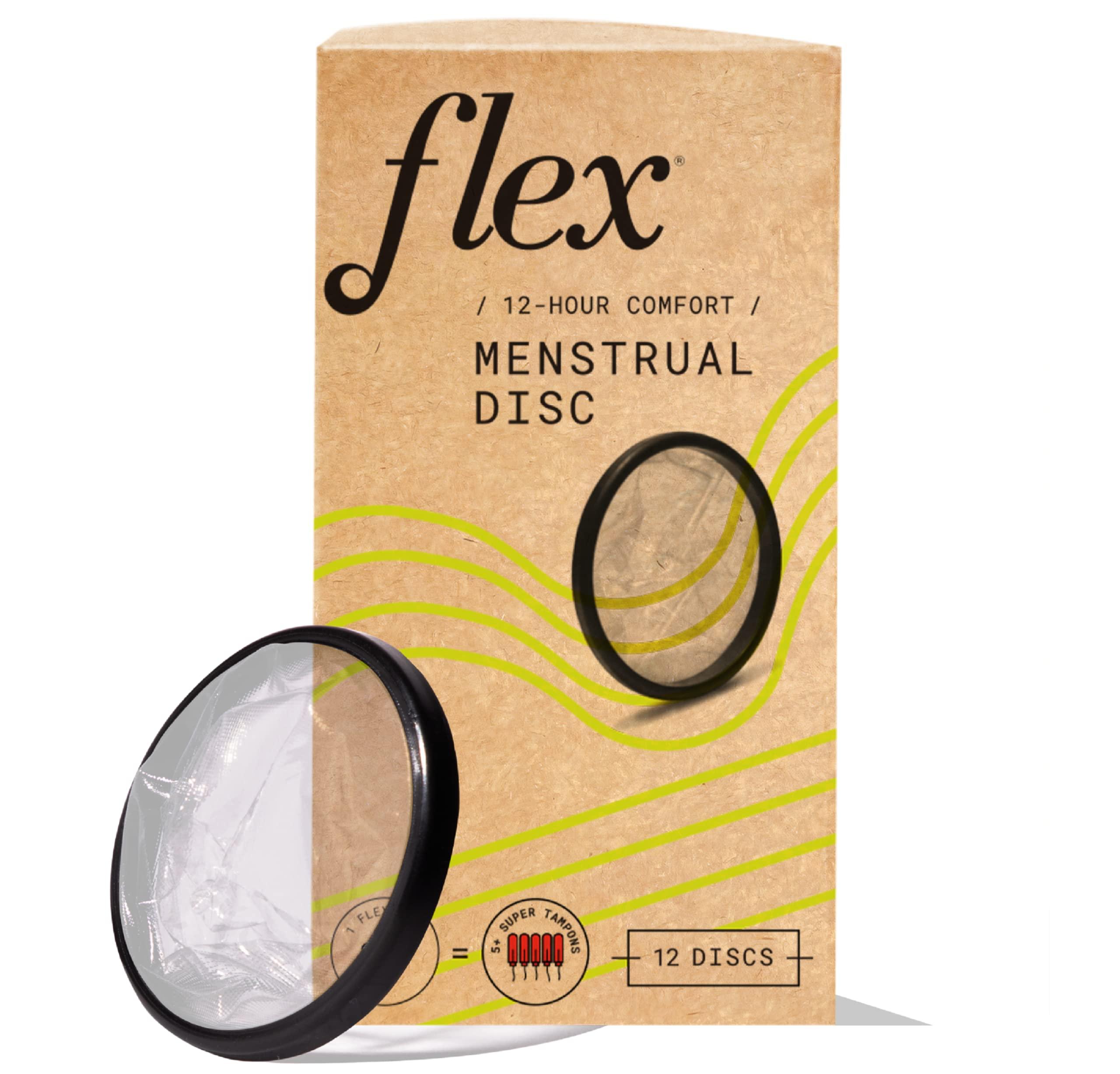 Flex Flex Menstrual Discs - Customer Choice for Uncomfortable Periods - 12 Hour Wear, No Wash - Reduces Waste vs Tampons - Prevents Leaks and Odor - Hypoallergenic - Body Safe - Not Linked to TSS