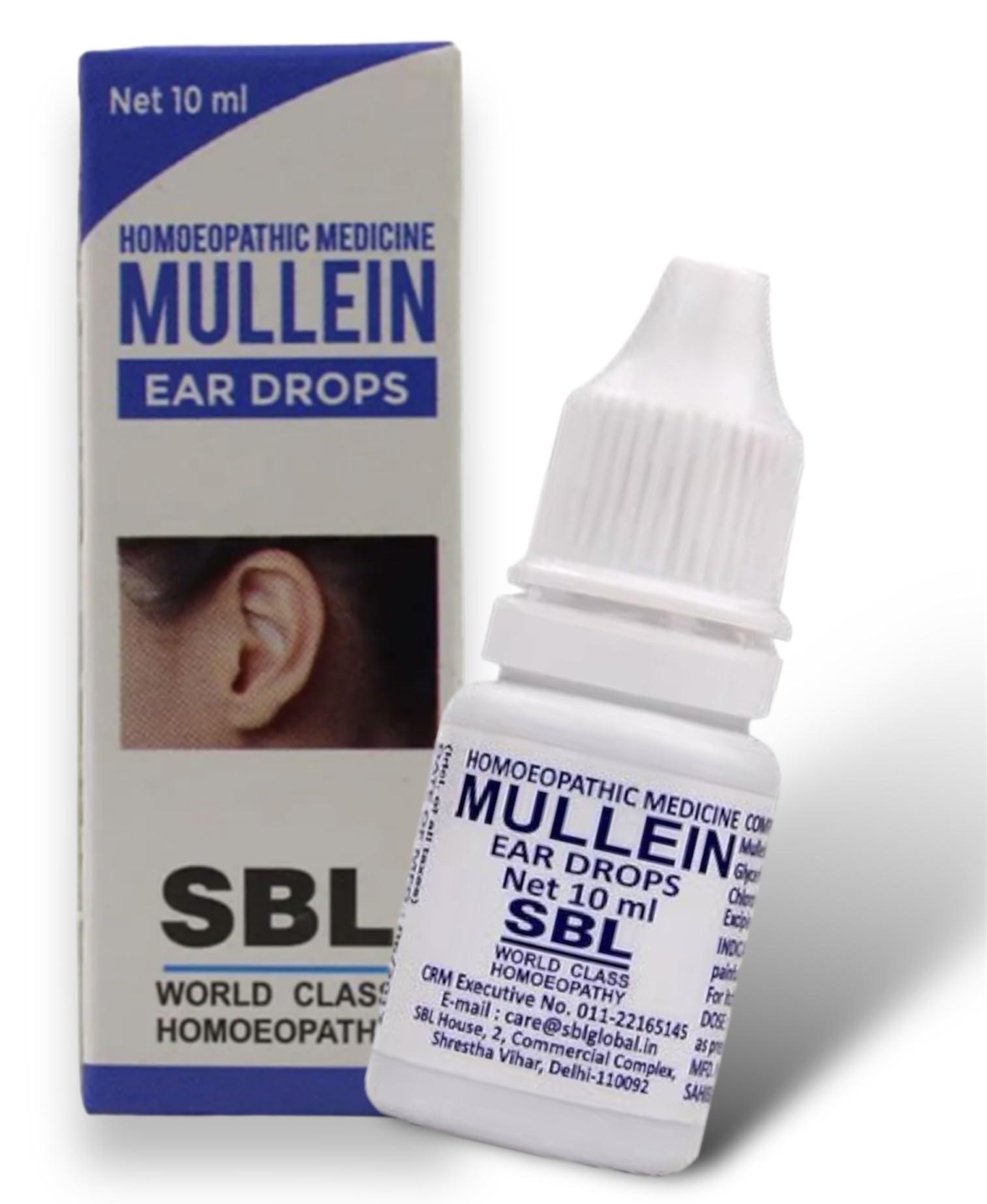 KRIG\'S SBL Mullein ear Drops Homeopathic (10ml x 2 Bottles) EFFECTIVE Ear Cleaning