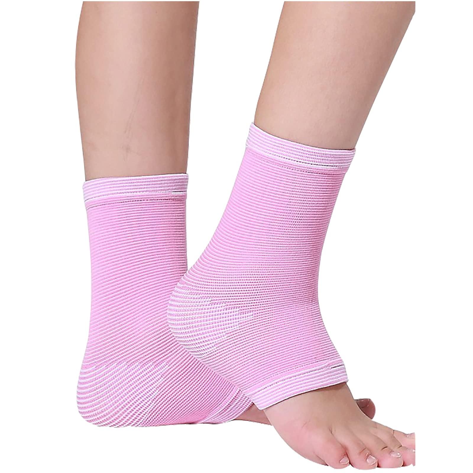 Xinbo 1 Pair Kids Compression Sleeves Foot Arch Support,Kids Children Ankle Brace,Plantar Fasciitis Sock for sprained ankle or sports (Pink)