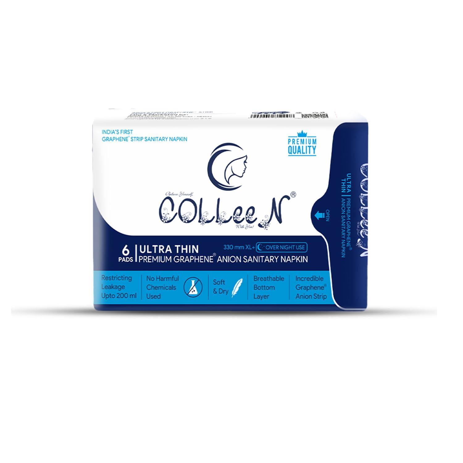 COLEEN Premium Sanitary Napkins COLEEN Premium Sanitary Napkins Graphene Anion Sanitary Napkins 330 mm -6 Numbers