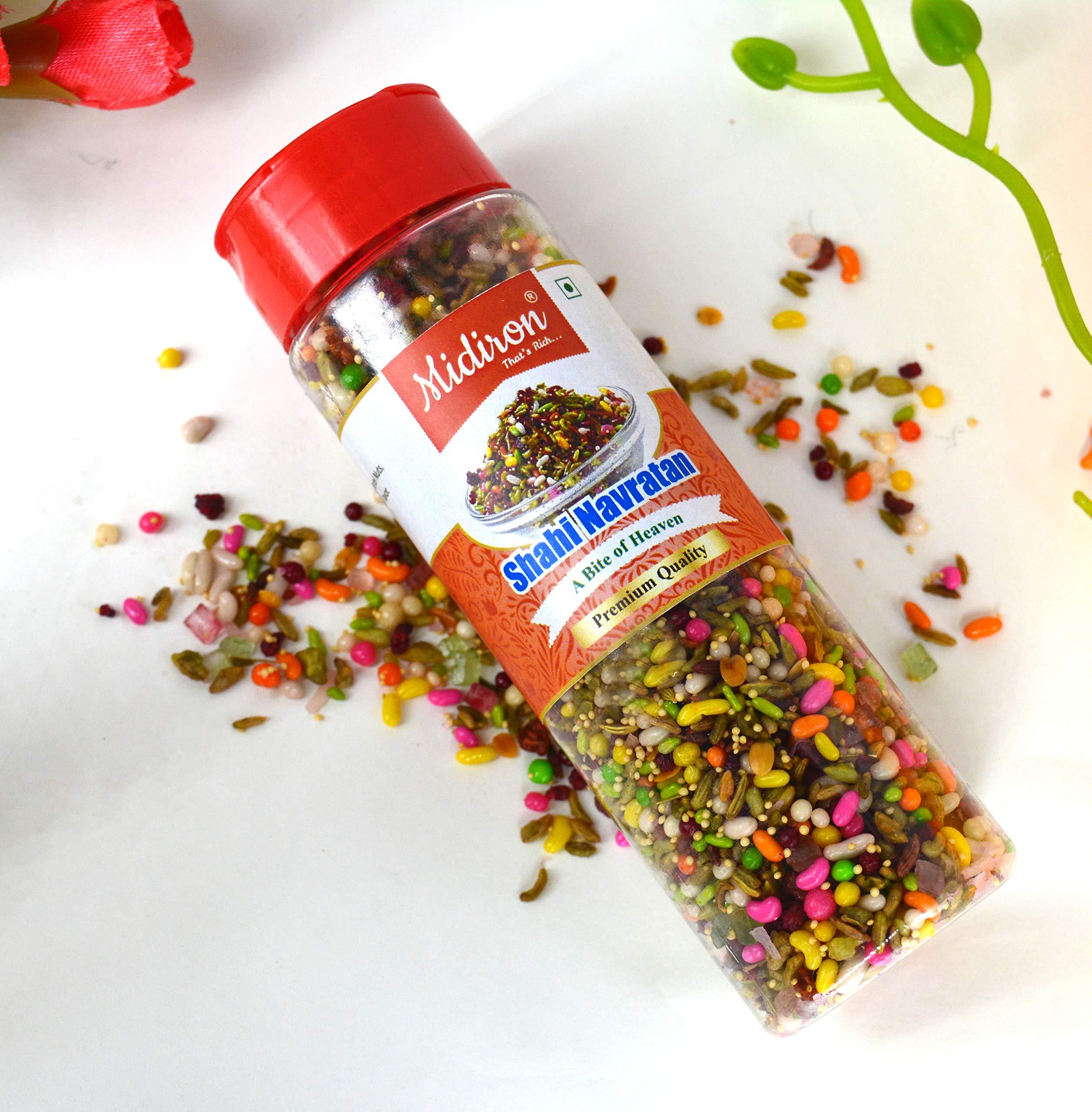 Midiron Midiron Shahi Navratan Mukhwas, Shahi Mukhwas with Mint Flavor, Good For Digestion, Mouthfreshner (150 Gm)