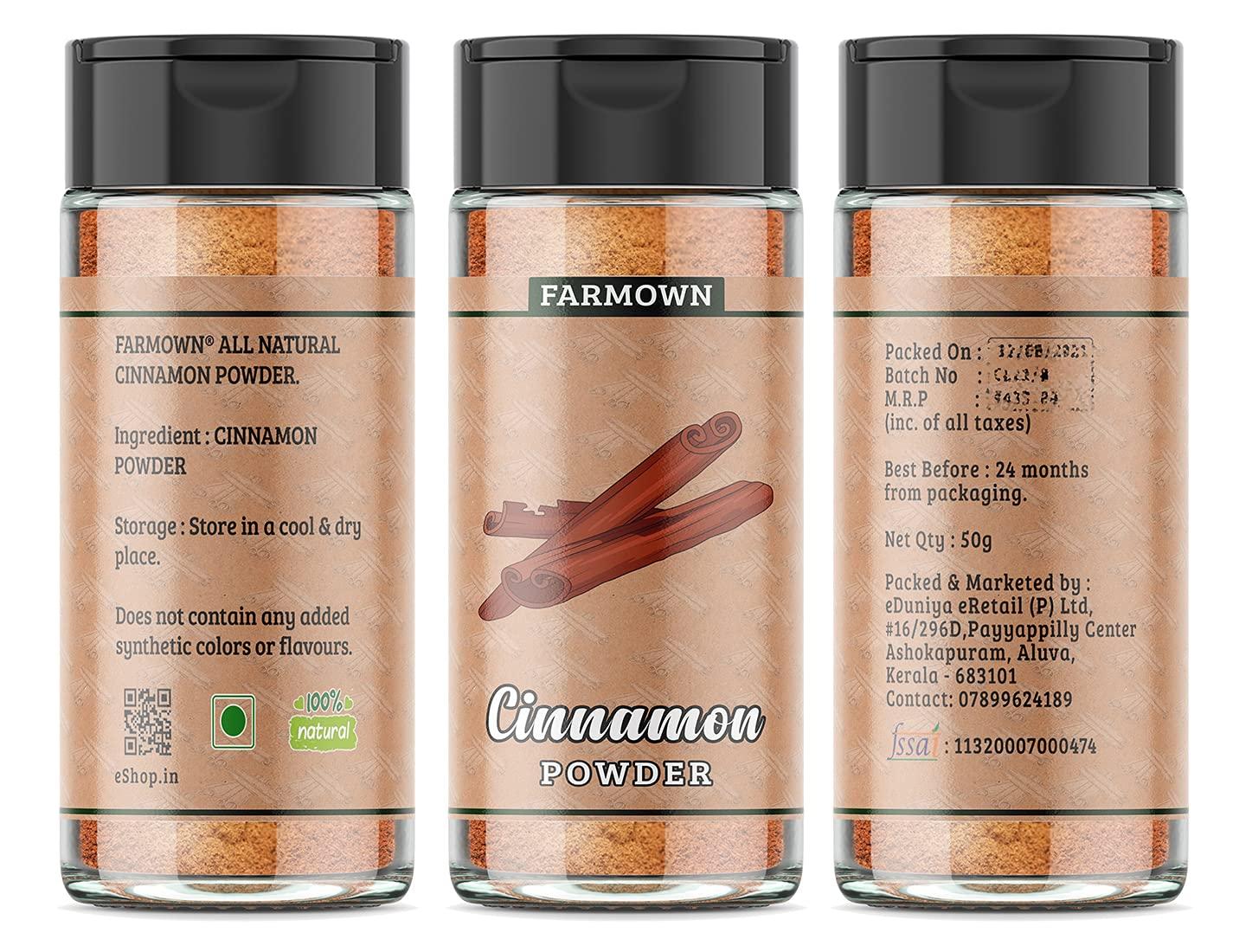 Farmown Farmown Cardamom Seed Powder 50g Cinnamon Powder 50g 2in1 Pack