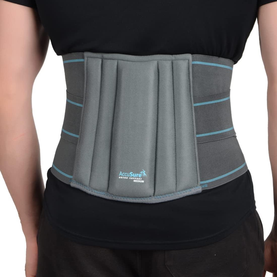 AccuSure AccuSure Posture Corrector Belt For Back & Shoulder, Backbone Support Belt Comes Lumbo Support Belt Lumbo Sacral Back Support For Men & Women-L