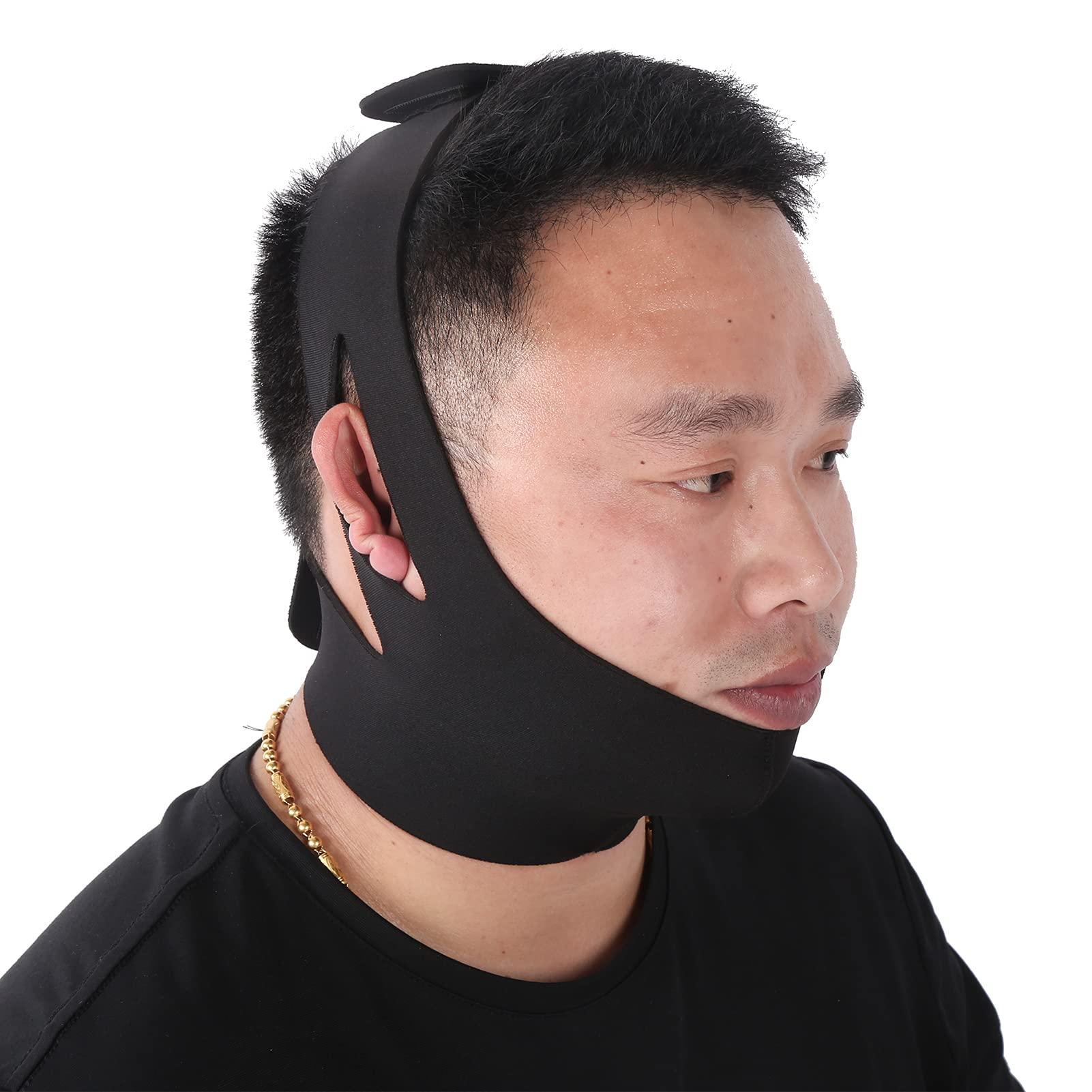 Folanda Double Chin Reducer Face Lifting Strap Face Slimming Strap V Line Lifting Mask Chin Strap for Women and Men Chin Up Mask Eliminates Wrinkles, Tightening Skin, Preventing Sagging, Anti Snoring