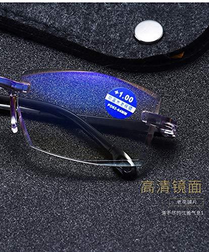 AEC AEC ReadSafe NEO Smart Rimless Reading Eyeglasses With AR BlueBlock Lens (+2.00, Black)