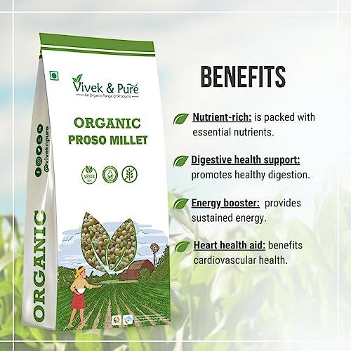 VIVEK & PURE VIVEK & PURE Proso Millet (1KG) | Natural Grains Native Low GI Millet Rice | High Protein & 100% more fibre than rice