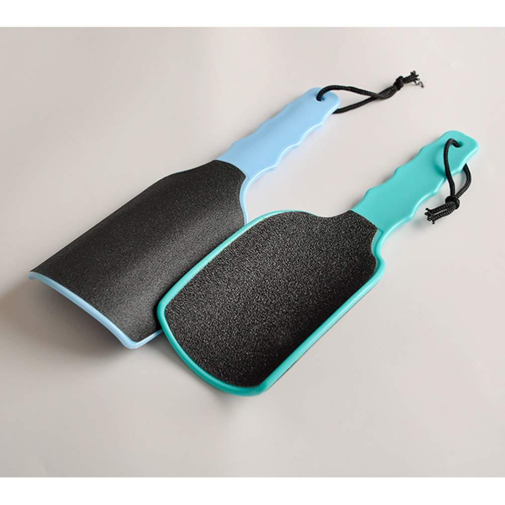 FOMIYES Foot File Dead Skin Remover 2pcs Double- Sided Feet Calluses Scraper Rasp Pedicure Dead Skin Scrubber Peeler Foot Cleaning Tools for Wet Dry Feet (Random Color)