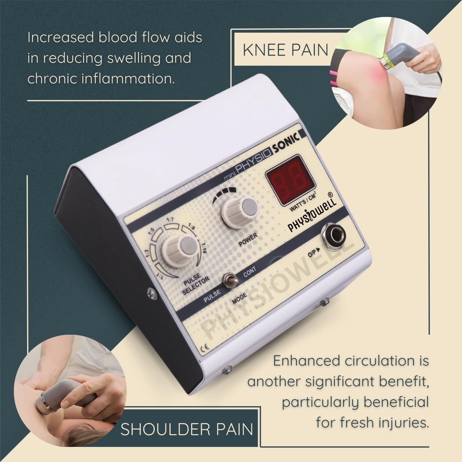 Physiowell Physiowell Ultrasonic Therapy Machine UST Physiotherapy Ultrasound Massager for Pain-Relief