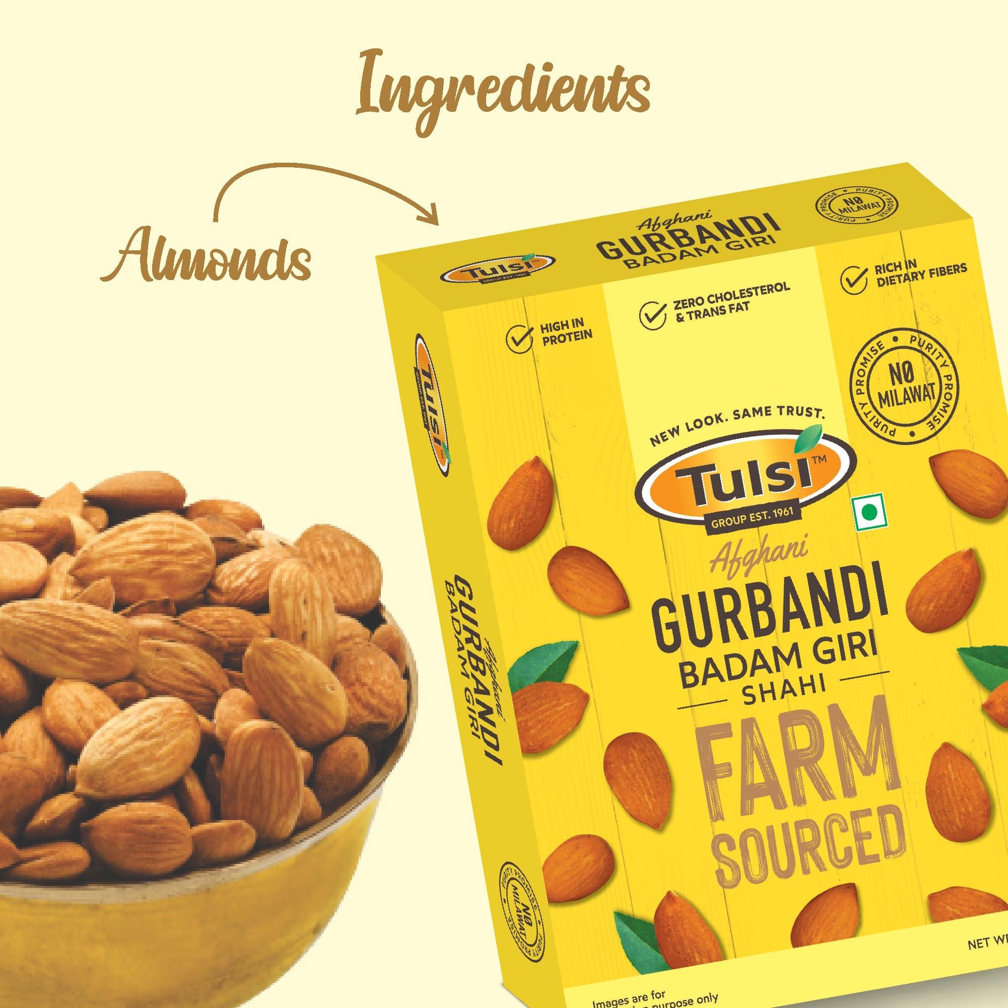 Tulsi Tulsi Badam Giri Girbandi Shahi Almonds 500g (250g x 2)