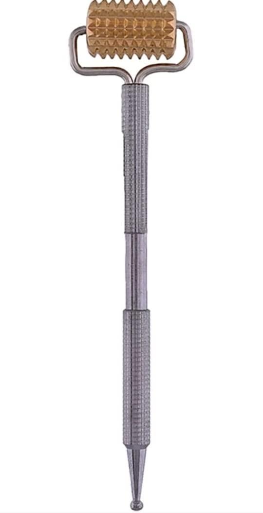 Acupressure Health Care Product Acupressure Sujok Steel Brass Mini Roll for mini correspondence point/13x10x12 cm/Silver/Pain reliver