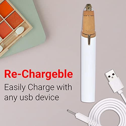 Veenova Veenova Eyebrow Trimmer For Women's Face Hair Remover Machine for Upper Lip, Chin,(2 in 1) Rainbow Color