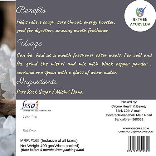 NXTGEN AYURVEDA Nxtgen Ayurveda Rock Sugar Candy | Mishri | 400 g | Sugar Crystal