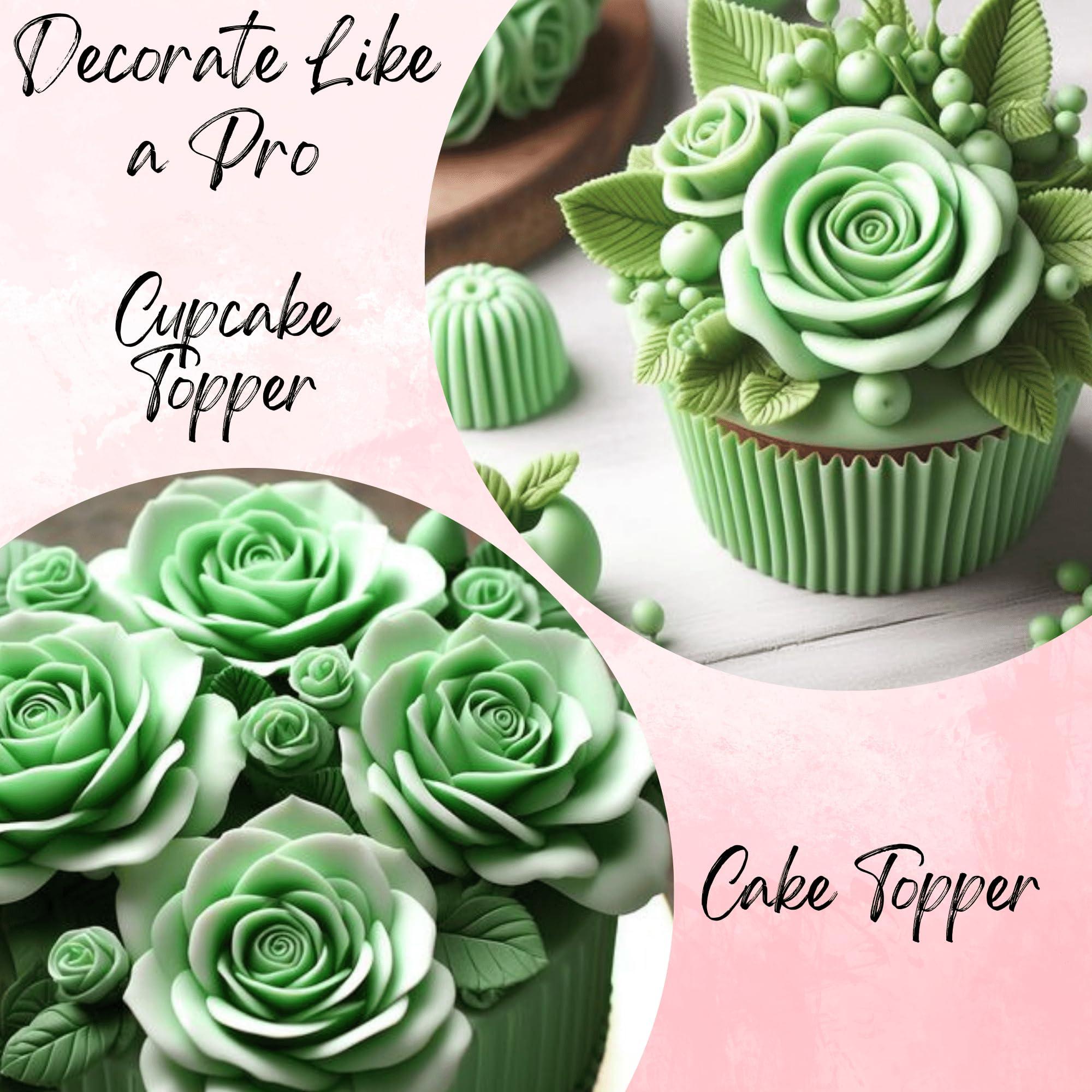 Confect Confect Gum Paste for Cakes Fondant Chefs Choice for Cake Decorating | Gum Paste For Cake Decorating | Gooseberry Green Gum Paste - 250gms