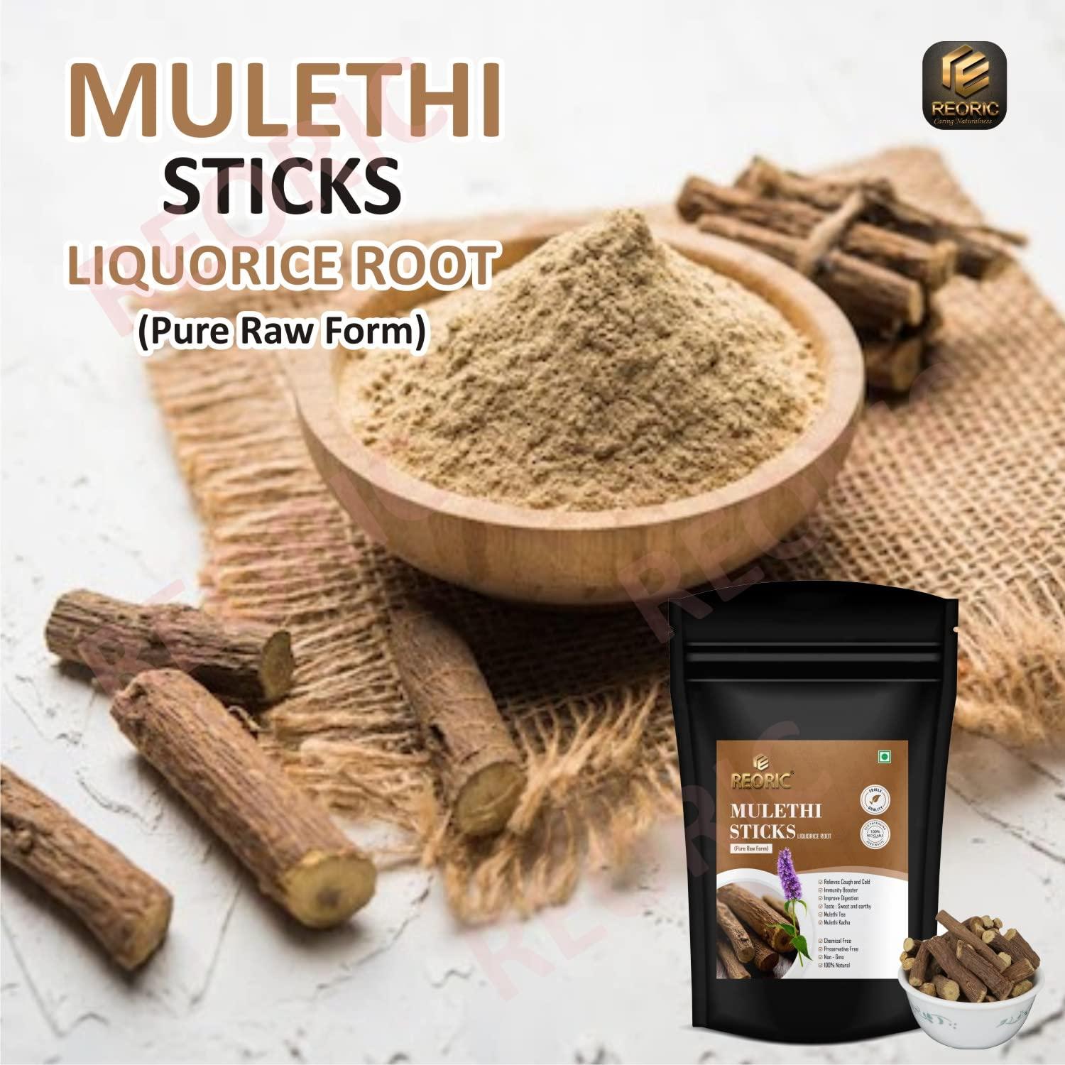 REORIC REORIC Mulethi Stick For Eating - 100g(Pack of 2) | Liquorice Roots | Yastimadhu Licorica Sticks | Licorice Roots | Jeshthamadha Use for immunity Booster