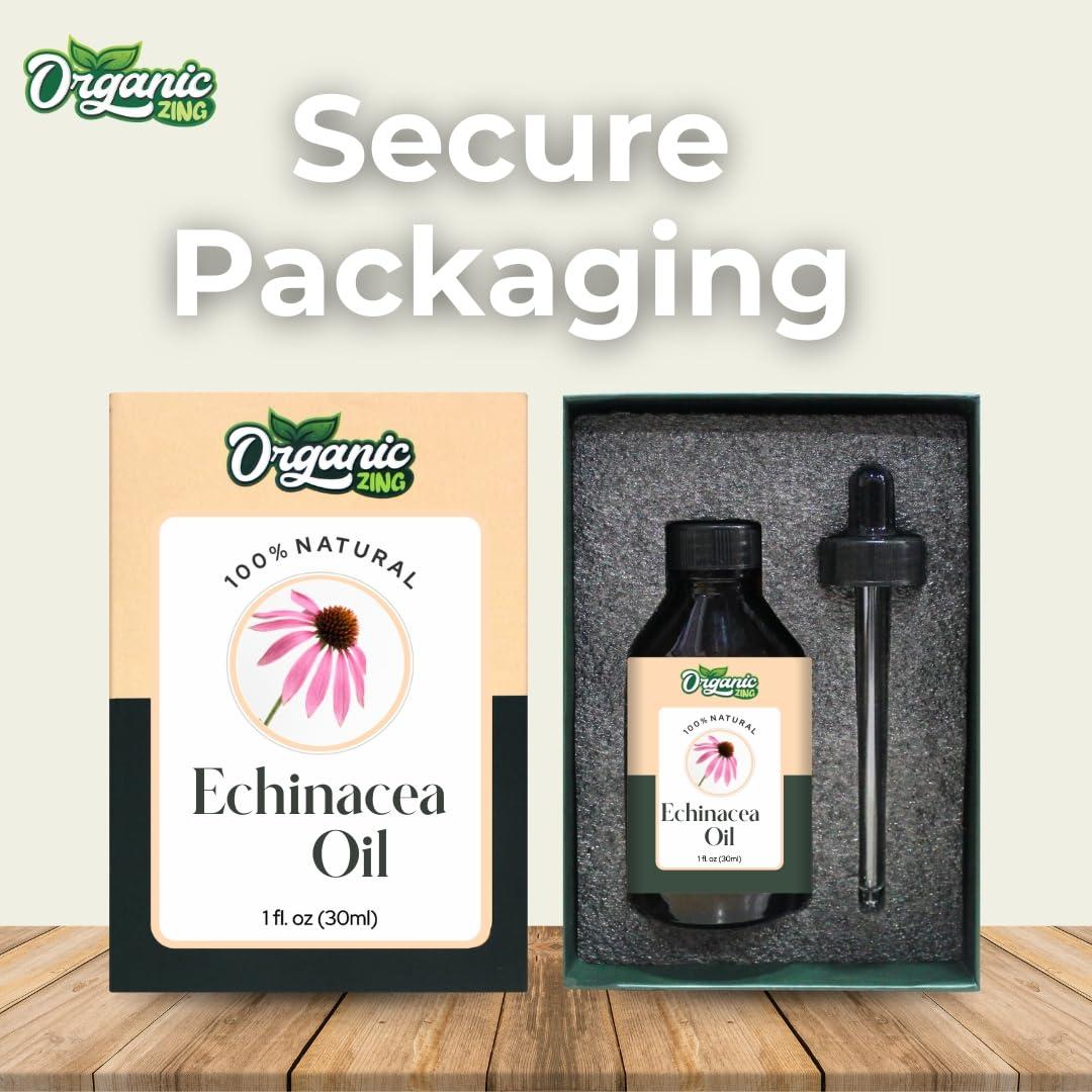 ORGANIC ZING Organic Zing Echinacea (Echinacea angustifolia) Oil | Pure & Natural Carrier Oil for Skincare and Hair Care - 30ml/1.01fl oz