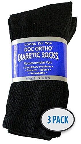 Doc Ortho Doc Ortho Loose Fit Diabetic Socks, 3 Pairs, Crew