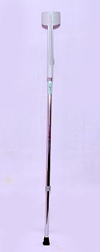 ALBANIO ALBANIO Single Leg Chrome Plated Walking Stick for Old Age, Orthopedic Patient's Walk Support, Ideal for Old, Fractured, Injured and Handicapped People, Stick for Senior