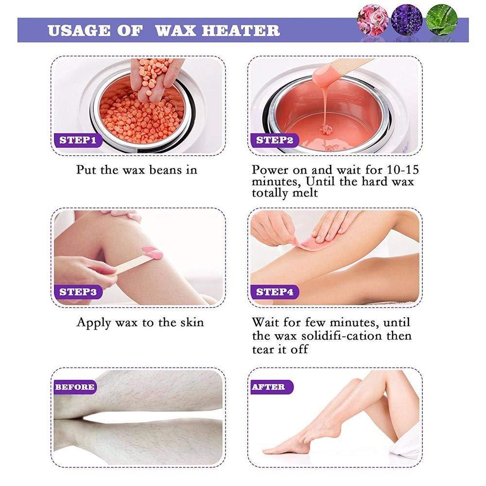 CUVLY CUVLY Waxing Kit Combo Wax Machine Wax Heater Warmer Hot Wax Heater with Hair Removal Wax Beans( 100 g ) Waxing Combo Heater | Hair Removal Waxing Kit Women (Multi - colour) (Wax Heater Kit) Brazilian wax