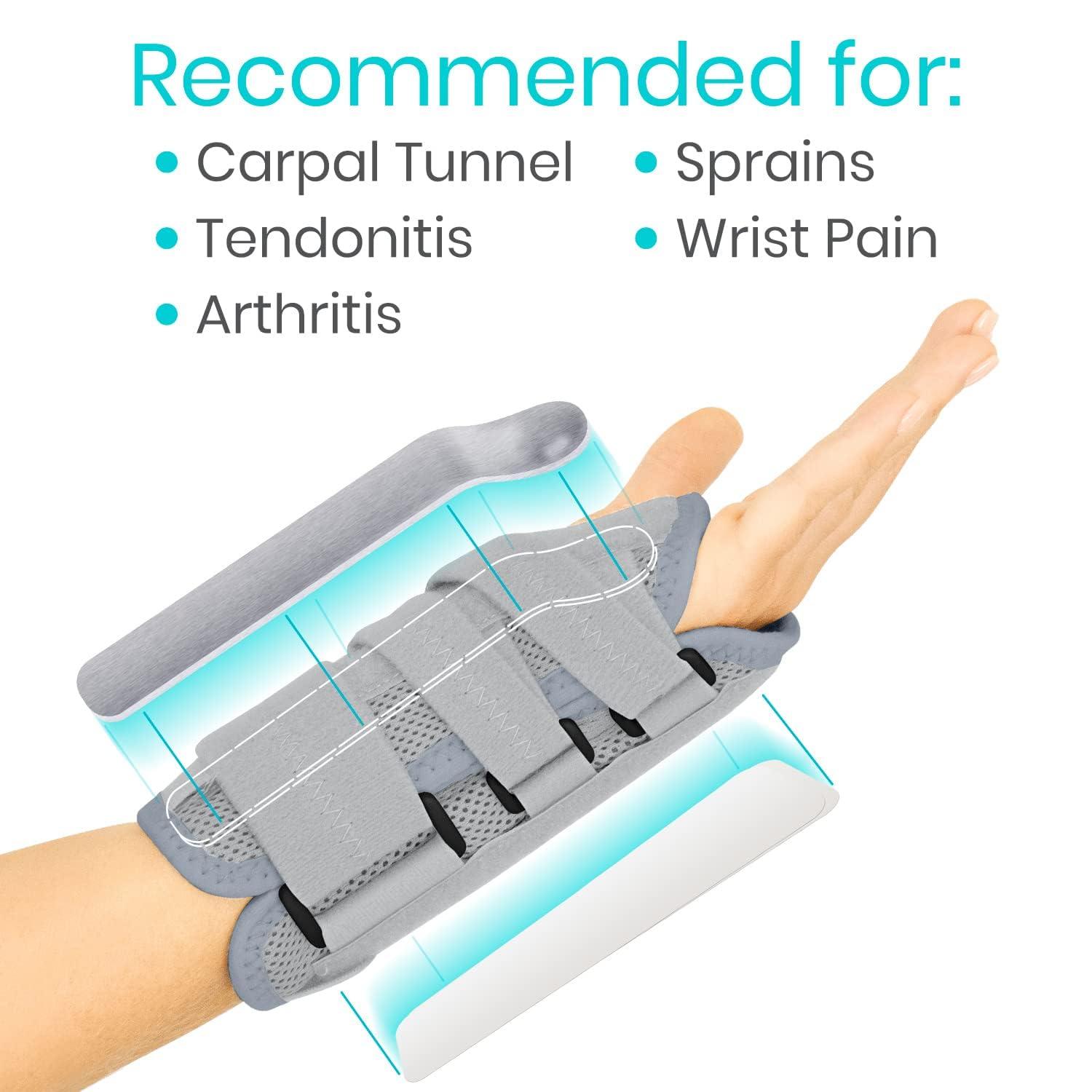 VIVE Vive Carpal Tunnel Wrist Brace (Left & Right) - Arm Compression Hand Support Splint - for Men, Women, Kids, Bowling, Tendonitis, Arthritis, Athletic Pain, Sports, Golf - Universal Adjustable Fit