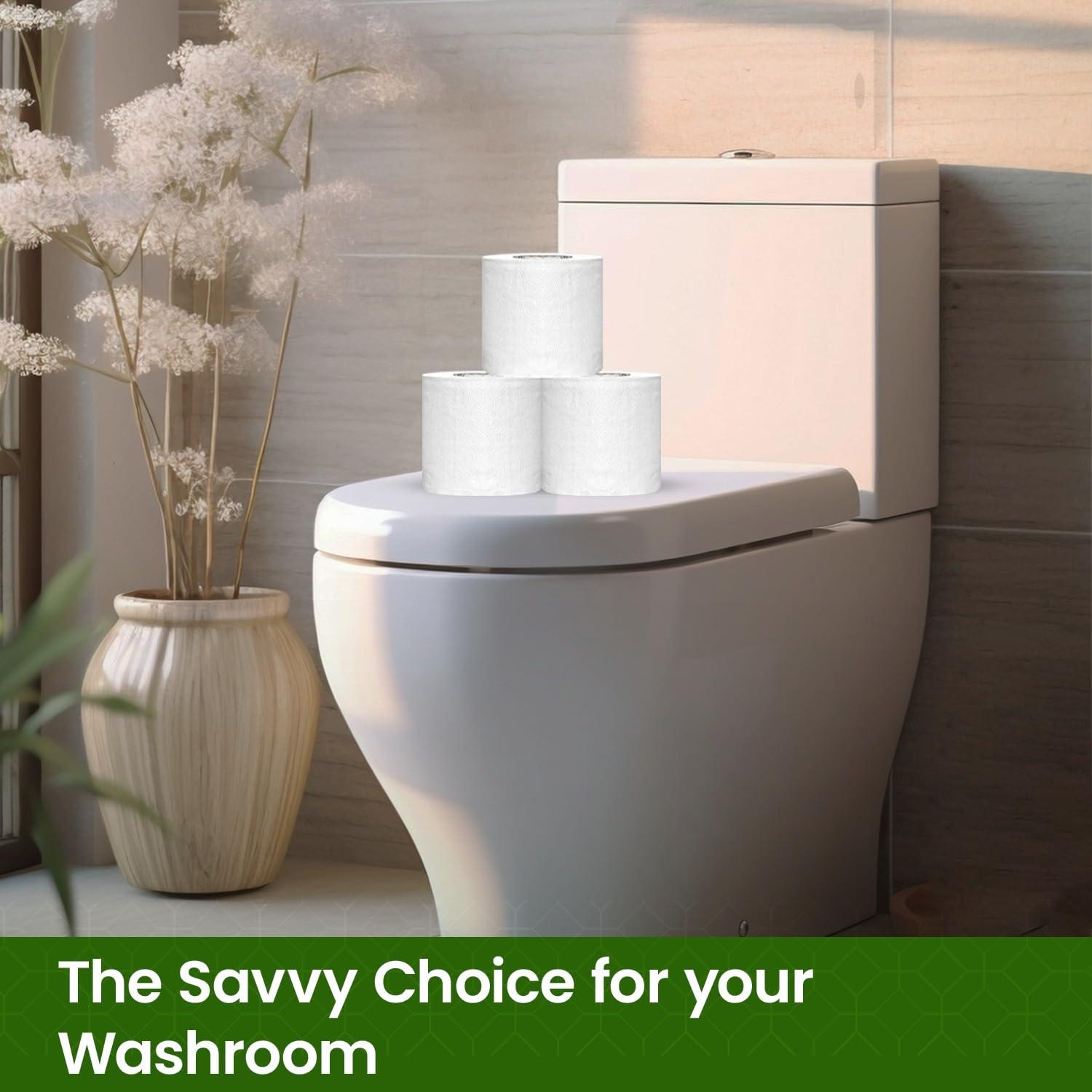 KRESSA Kressa Savvy 2 Ply Toilet paper Roll | 6 Rolls Per pack | Total 18 Rolls 3240 Pulls (Pack Of 3)