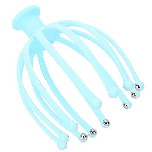 Aufee 12 Claw Head Massager Toy, Claw Head Massager Stress Relief Hair Therapy Rolling Ball Scalp Massage Toy(Blue)