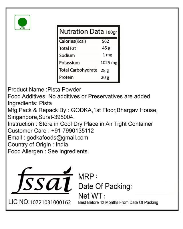 GODKA Godka™ Pure Pista Powder/Pistachio Powder,100 g